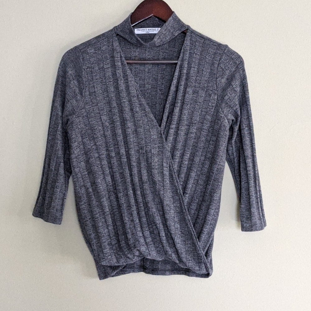 Choker Neck Wrap Style Top